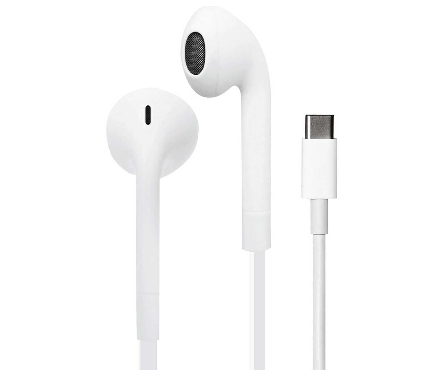 USB-C Earphone med mikrofon Hvid